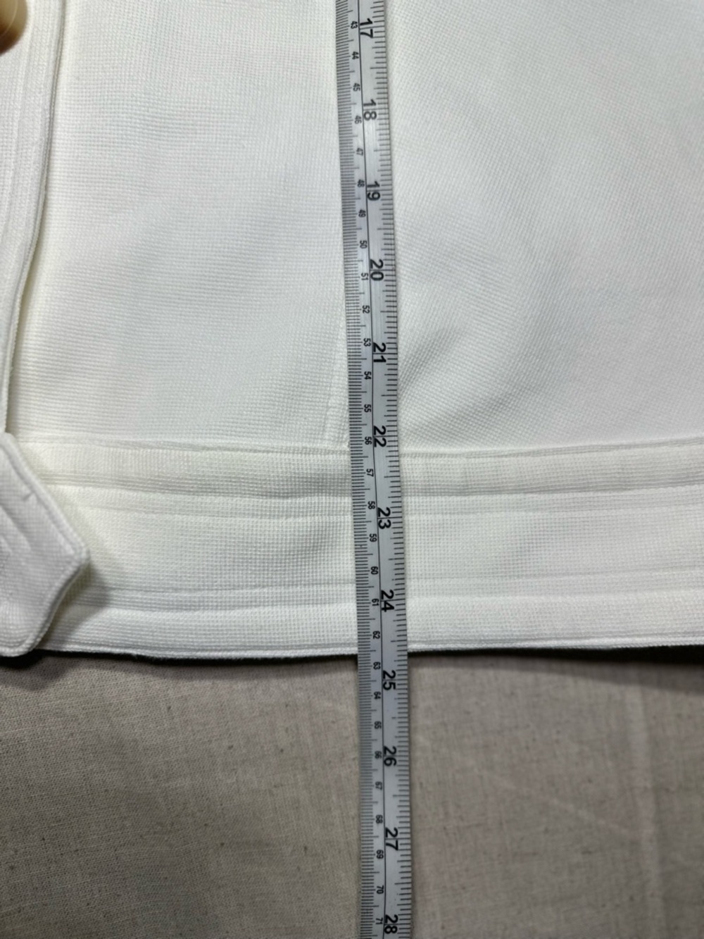 Chico's Cream/ White Button Jacket with Flap Pockets brown buttons size 3/XL - Picture 4 of 7